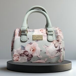 Betsey Johnson Floral Crossbody Bag - Pink and Gray